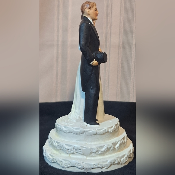 Vintage 1947 COAST NOVELTY MFG. CO Elegant Wedding Cake Topper - Picture 2 of 8